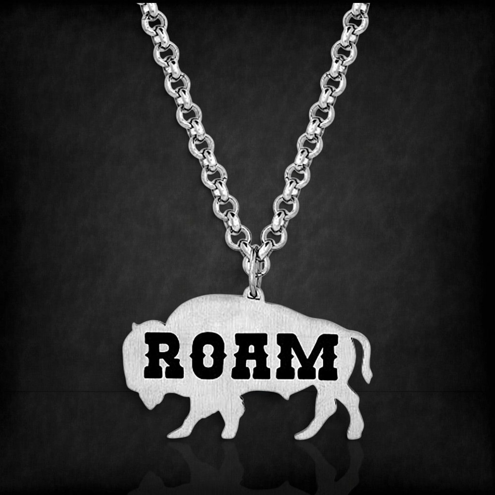 Montana Silversmiths Buffalo ROAM Necklace Cowgirl Wandering Soul - New in Box